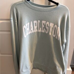 Charleston Graphic Crewneck Sweatshirt - Light Seafoam